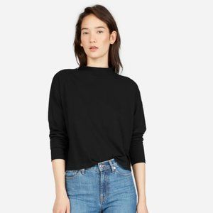 Everlane The Square Mockneck Tee - True Black - M